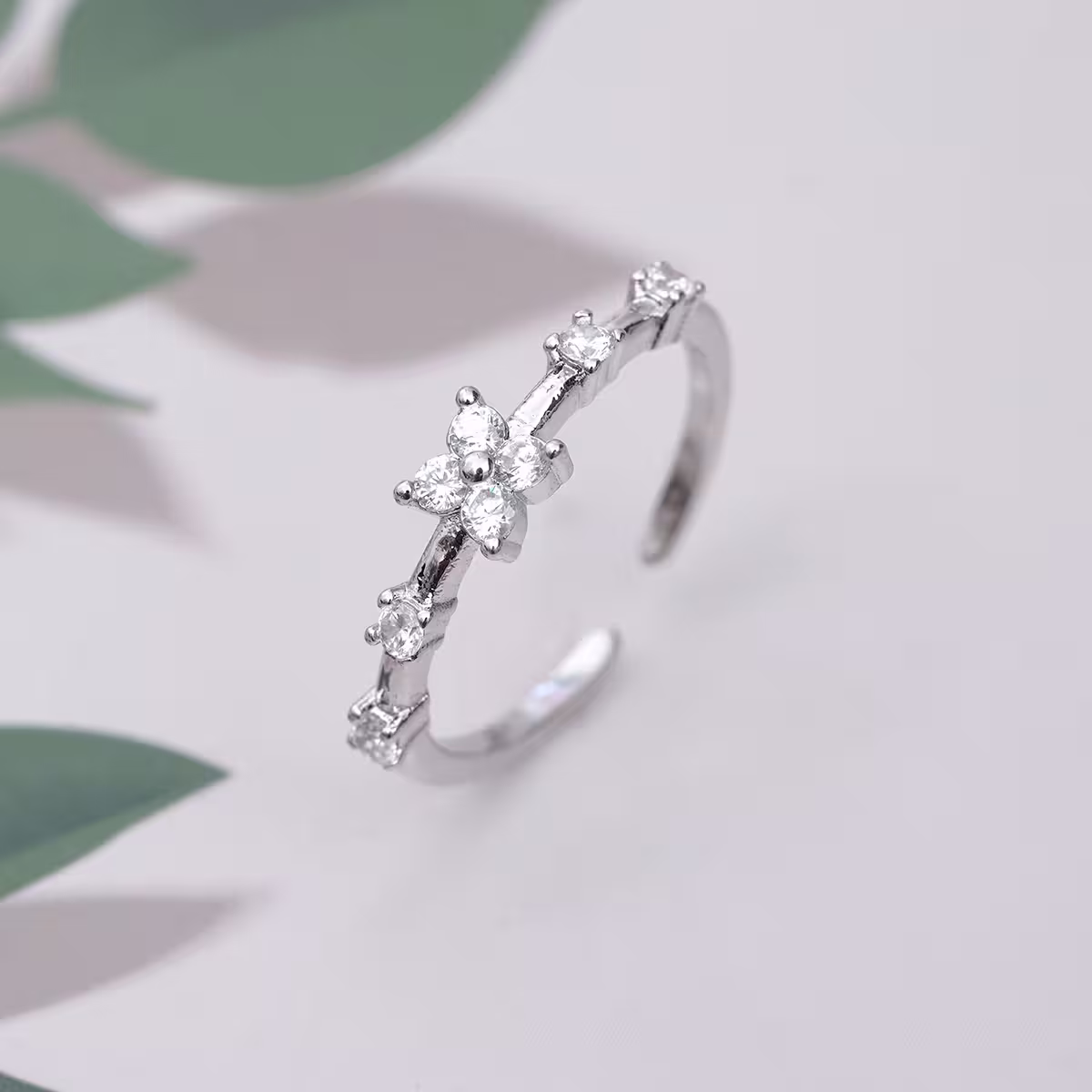 925銀飾&times;四葉幸福花語&times;開口戒指-第1張