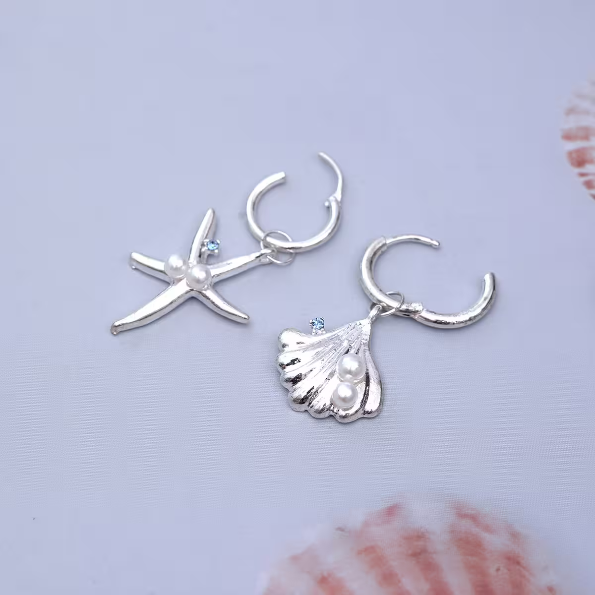 海星貝殼&times;吊墜耳扣-第2張