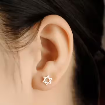 925銀針×六芒星×耳針