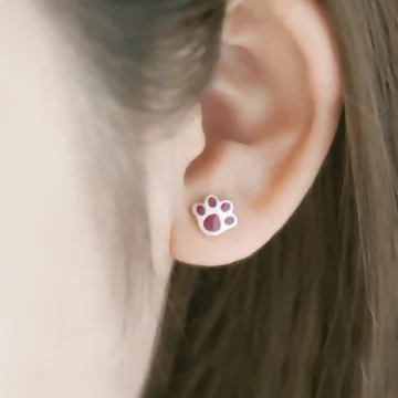 925銀針×貓咪粉紅肉球×耳針.avif