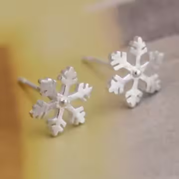 925銀針×雪花片×耳針