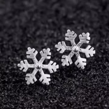 925銀針×雪花片×耳針