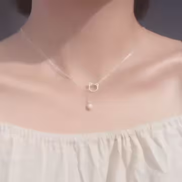 925銀飾×貓咪鈴鐺×鎖骨項鍊