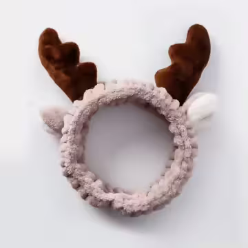 毛絨絨麋鹿×彈性髮帶