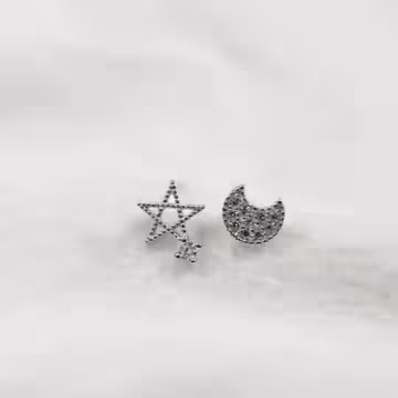 925銀針×星月神話×不對稱耳針