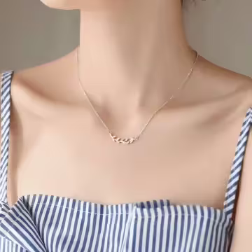 925銀飾×橄欖枝葉×鎖骨項鍊
