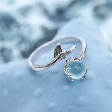 925銀飾×人魚泡泡×開口戒指