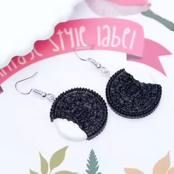 奧利奧夾心餅干×吊墜耳勾