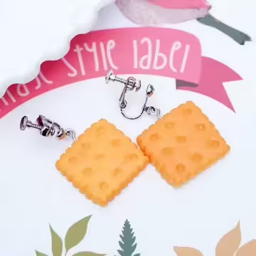 花邊奶油餅干×螺旋耳夾