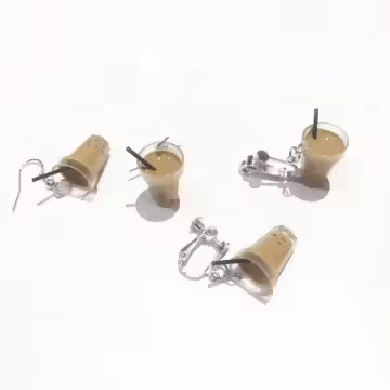 台灣之光珍珠奶茶×吊墜耳勾