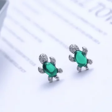 925銀針×綠晶小烏龜×耳針.avif