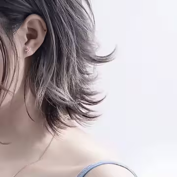 925銀針×紅掌楓葉×耳針