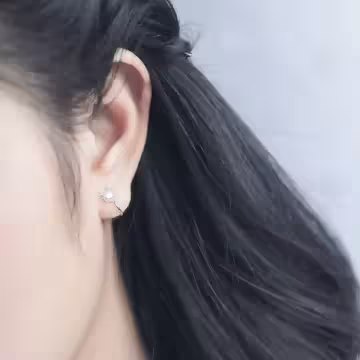 珍珠小鹿×U型耳骨耳夾