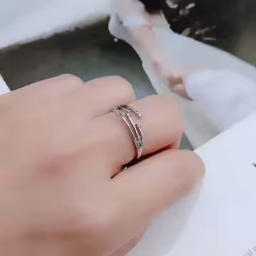 925銀飾×璀璨流星雨×開口戒指