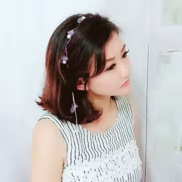 薄紗小花苞珍珠×假耳環髮箍×共四色