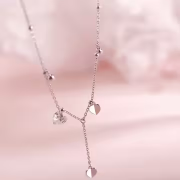 925銀飾&times;愛心流蘇&times;鎖骨項鍊