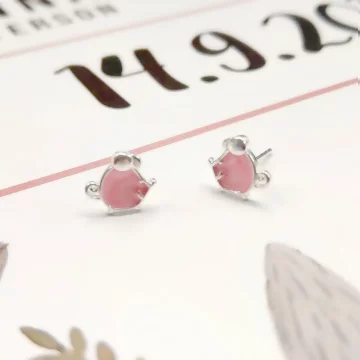 925銀針×粉紅甜心鼠×耳針.avif