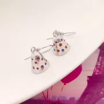 925銀針×星星鈴鐺×耳勾