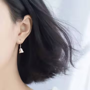 925銀針×星星鈴鐺×耳勾