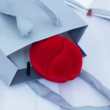 雙心×適用對戒×絨布盒