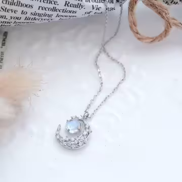 925銀飾×上弦月之星×鎖骨項鍊