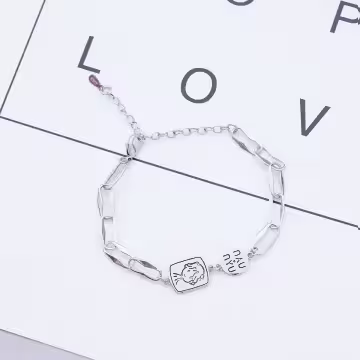 鏤空鍊條卡通人物像×手鍊