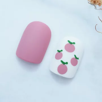 透粉方鑽亮面×穿戴式手指甲片×二十四入 .avif
