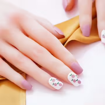 水蜜桃粉白霧面×穿戴式手指甲片×二十四入