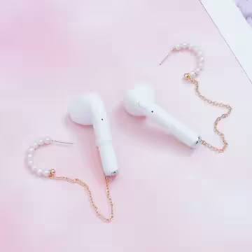 C型珍珠×無線耳機防丟耳環