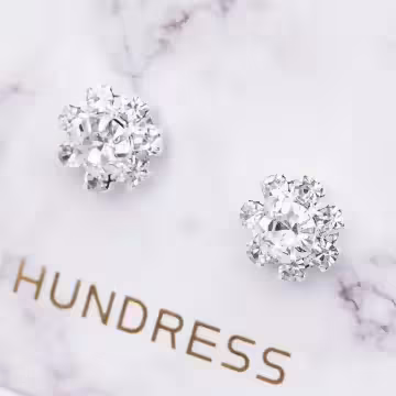 晶鑽立體雪花×磁吸耳夾/裝飾小物