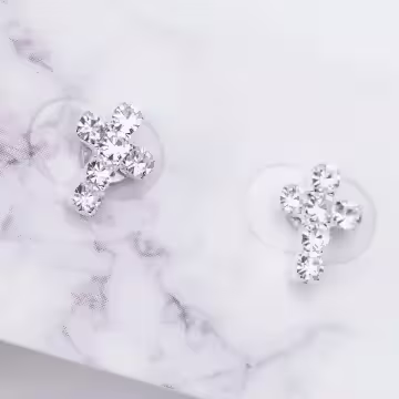 晶鑽十字架×磁吸耳夾/裝飾小物