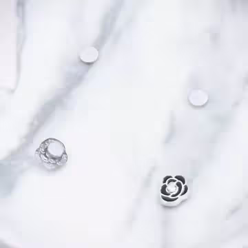 黑晶玫瑰花×磁吸耳夾/裝飾小物