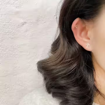 晶鑽十字架×磁吸耳夾/裝飾小物