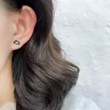 黑晶玫瑰花×磁吸耳夾/裝飾小物