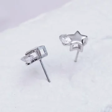925銀針×立體五角星滾鑽×吊墜耳針.avif