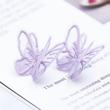魅紫蕾絲刺繡紫蝴蝶×吊墜耳環.avif