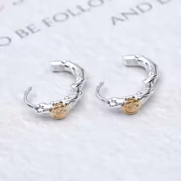 金玫瑰花朵×耳扣