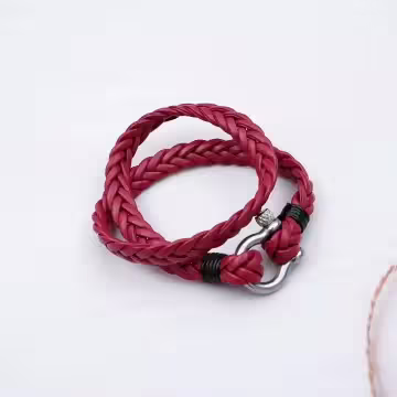 皮革交織×馬蹄扣手鍊/頸鍊二用×共三色