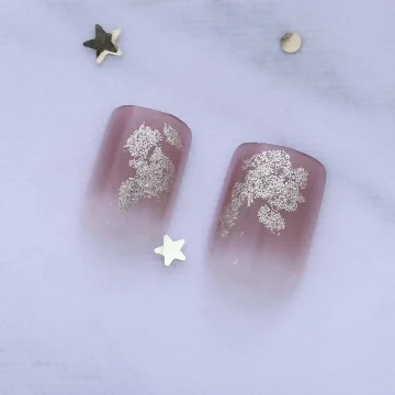 漸層粉璀燦金蔥亮面×穿戴式手指甲片×二十四入 .avif