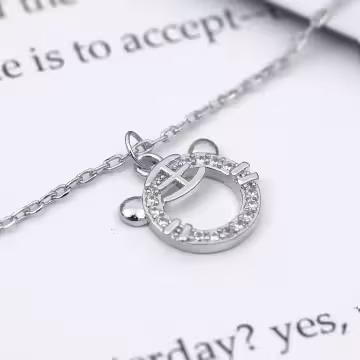 925銀飾×晶鑽小老虎×鎖骨項鍊