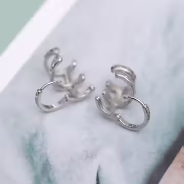 三圈小晶鑽×耳扣