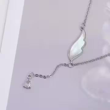 925銀飾×白貝之翼×鎖骨項鍊