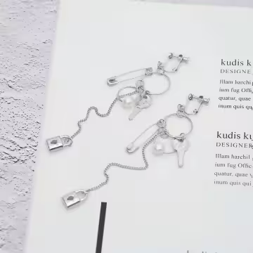 超長別針鑰匙鎖頭工具組×螺旋耳夾