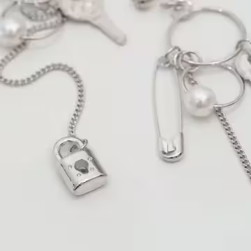 超長別針鑰匙鎖頭工具組×螺旋耳夾