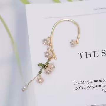 鈴蘭花甜美流蘇×單邊耳掛