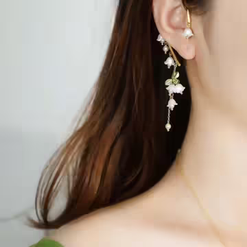 鈴蘭花甜美流蘇×單邊耳掛
