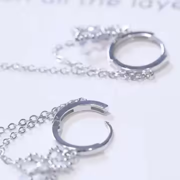 愛心鑽小熊&times;吊墜耳扣