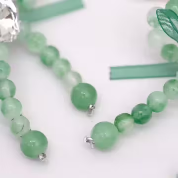 綠琉璃蝴蝶結×螺旋耳夾