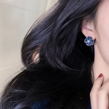 典雅藍色山茶花×吊墜耳環.avif