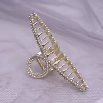 交叉款×輕奢晶鑽珍珠×鯊魚髮夾